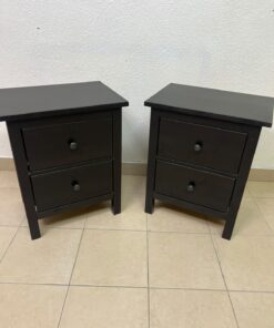 Black bedside tables from IKEA