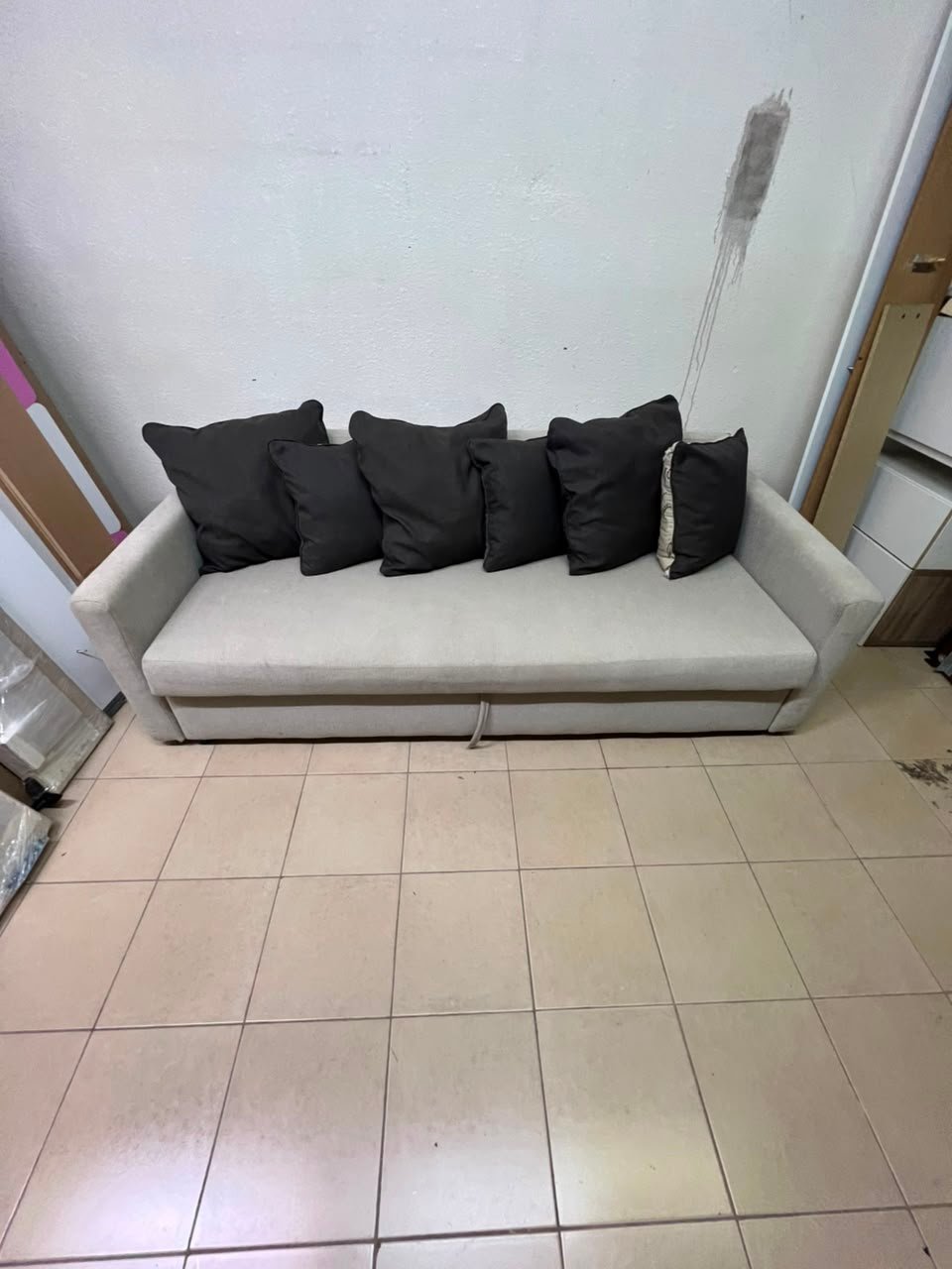 3-seater sofa bed, Faringe, light grey - Image 20