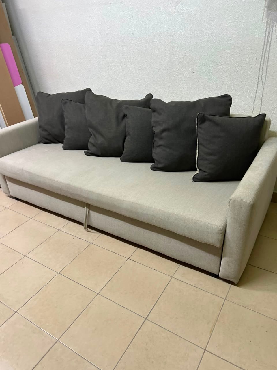 3-seater sofa bed, Faringe, light grey - Image 12