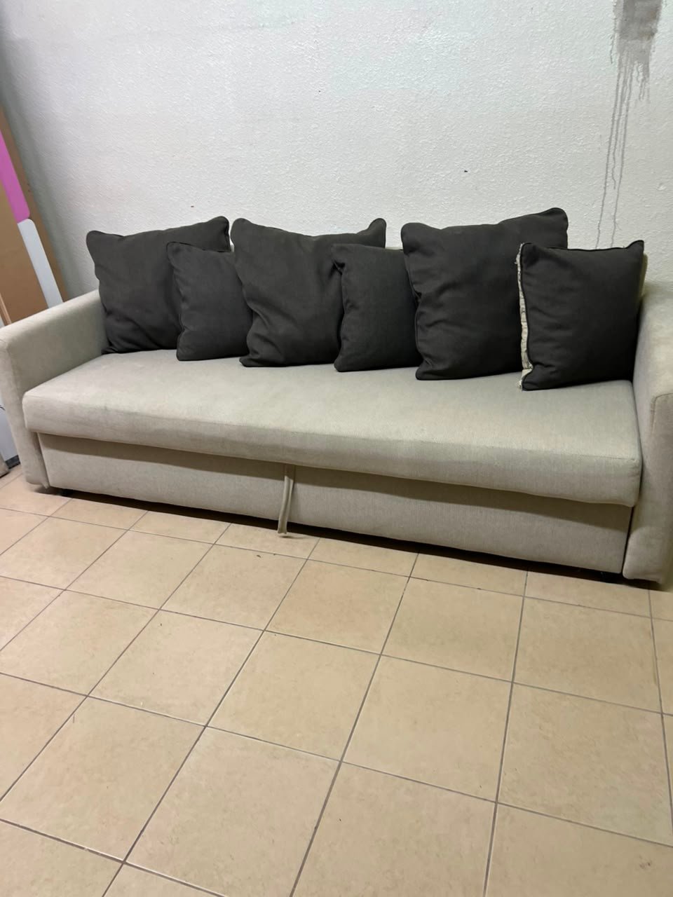 3-seater sofa bed, Faringe, light grey