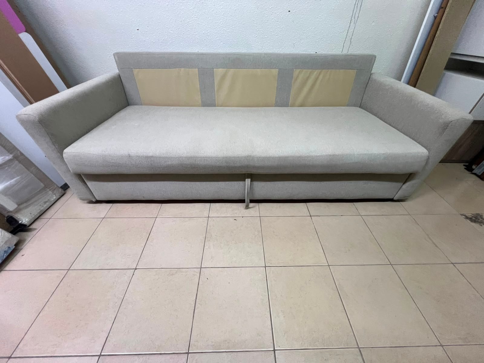 3-seater sofa bed, Faringe, light grey - Image 5