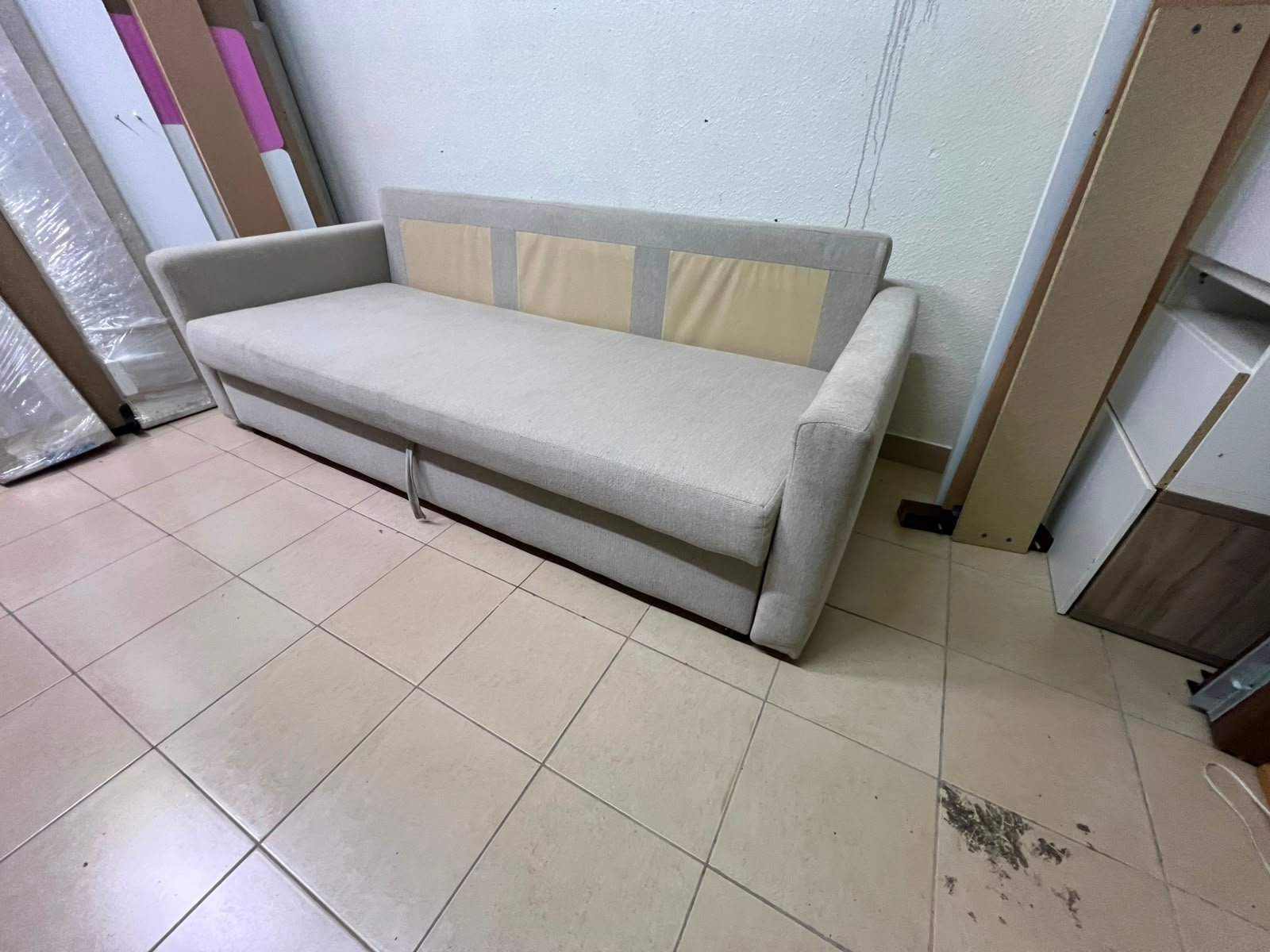 3-seater sofa bed, Faringe, light grey - Image 6