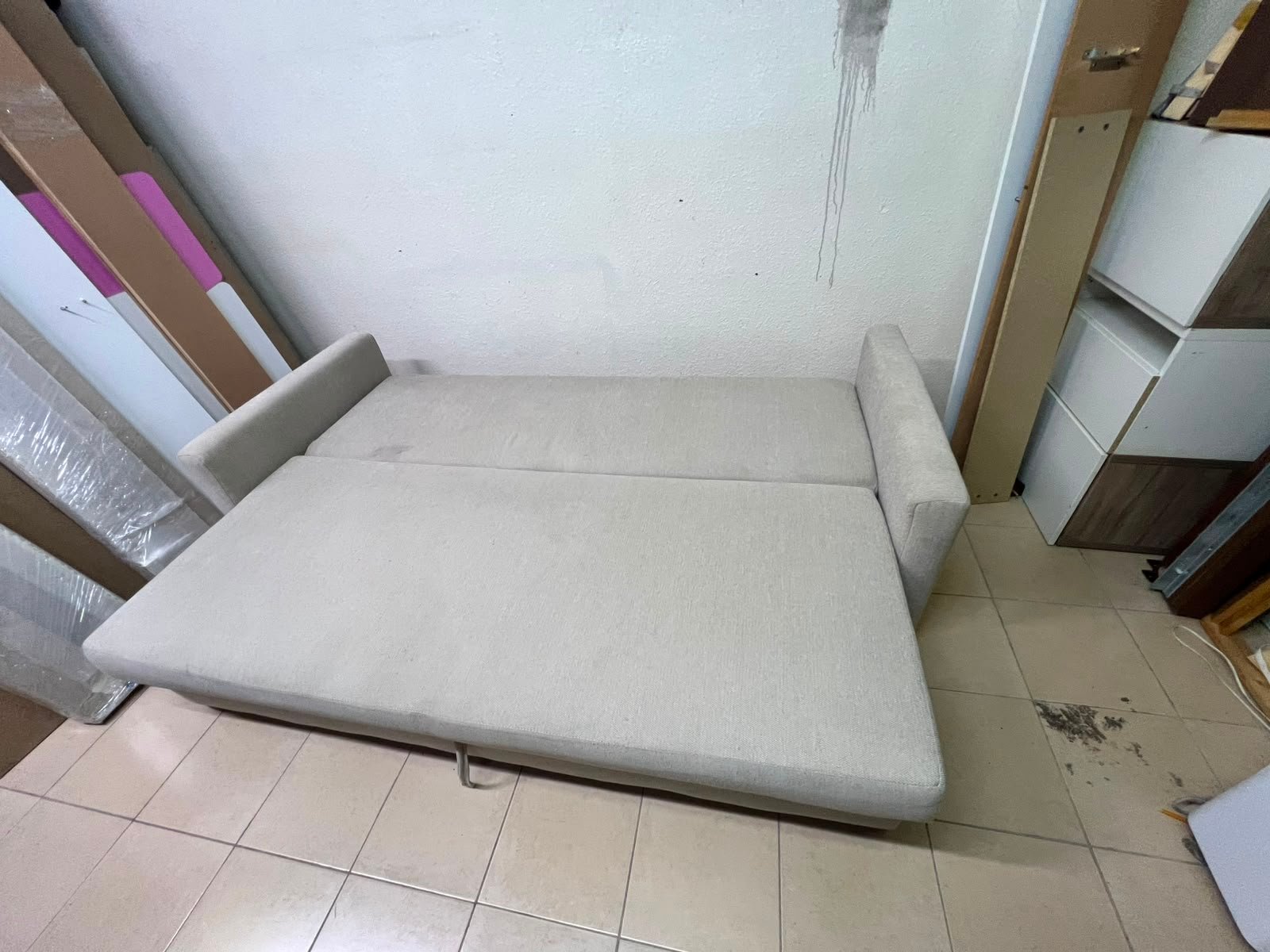 3-seater sofa bed, Faringe, light grey - Image 3