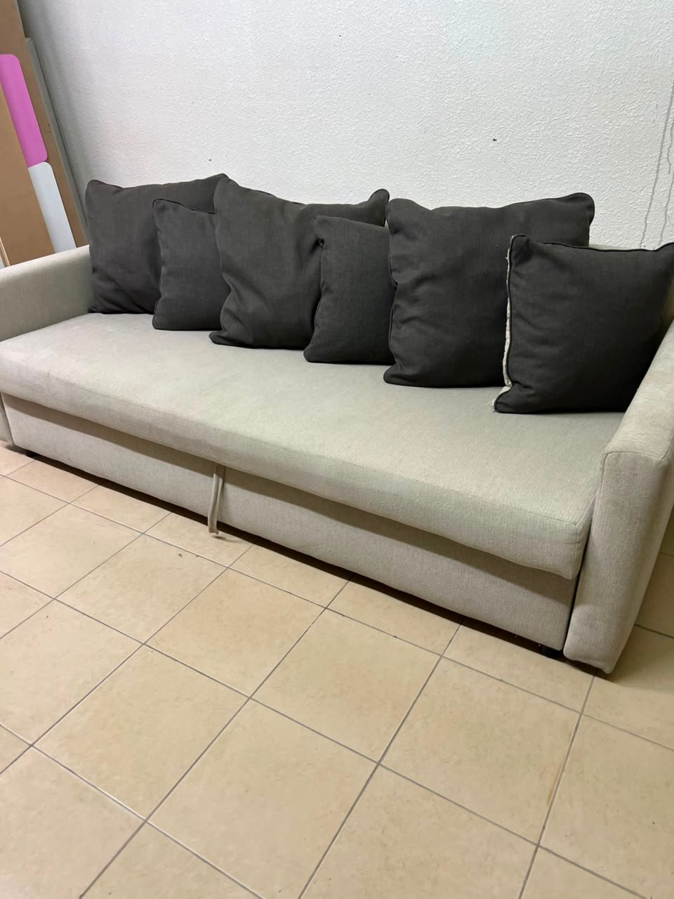 3-seater sofa bed, Faringe, light grey - Image 10