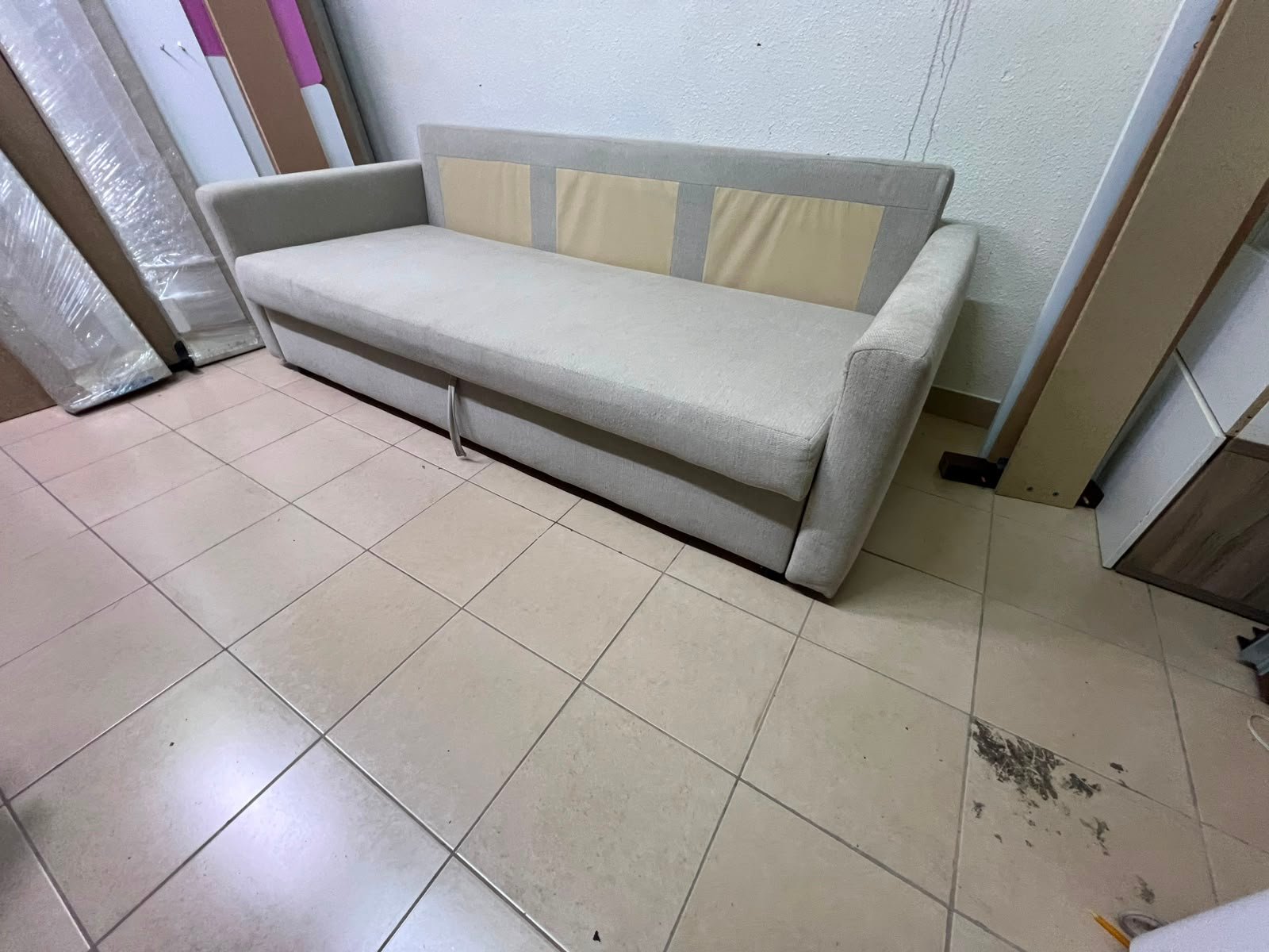 3-seater sofa bed, Faringe, light grey - Image 4