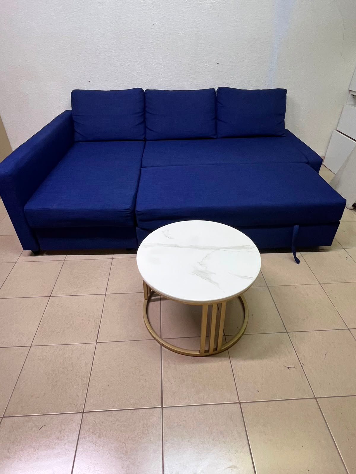 The IKEA FRIHETEN corner sofa-bed comes in dark blue and features built-in storage. - Image 8