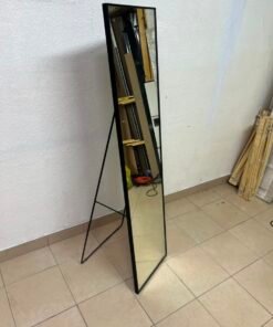 IKEA KARMSUND standing mirror with a slim black frame