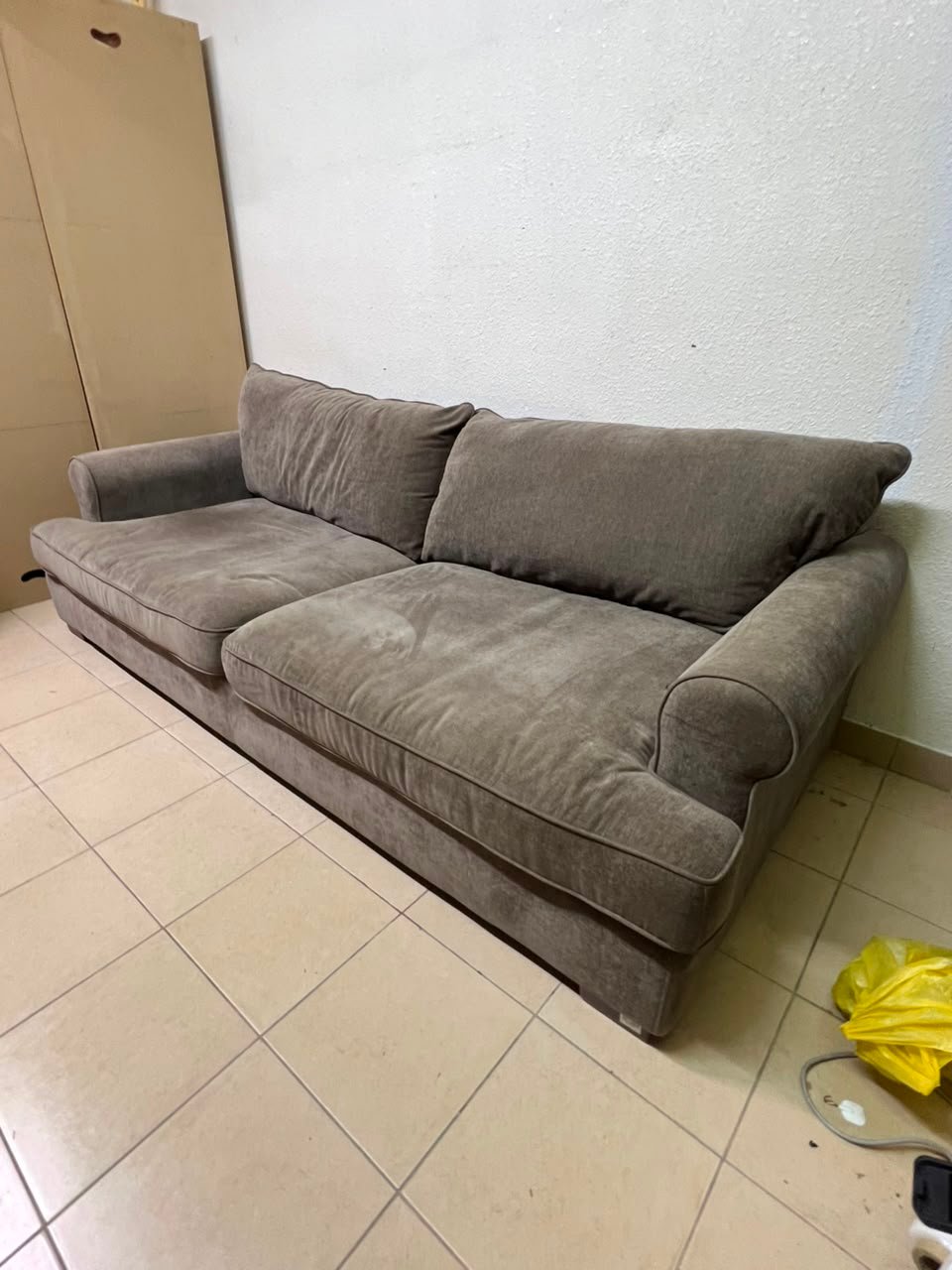 Brown Colored Velvet Couch Lightly Used, Excellent Condition - Image 5