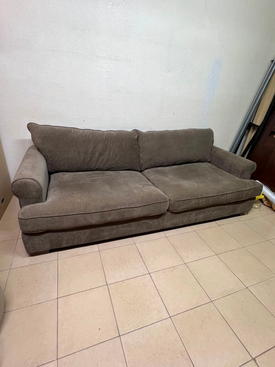 Brown Colored Velvet Couch Lightly Used, Excellent Condition - Image 6
