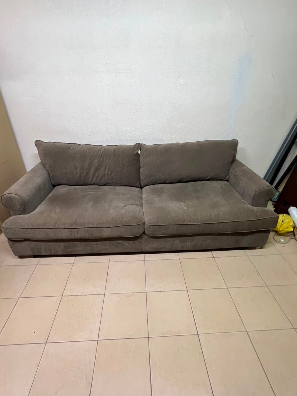 Brown Colored Velvet Couch Lightly Used, Excellent Condition - Image 8