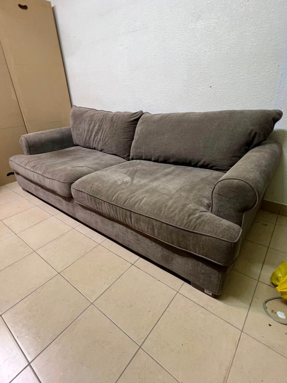 Brown Colored Velvet Couch Lightly Used, Excellent Condition - Image 9