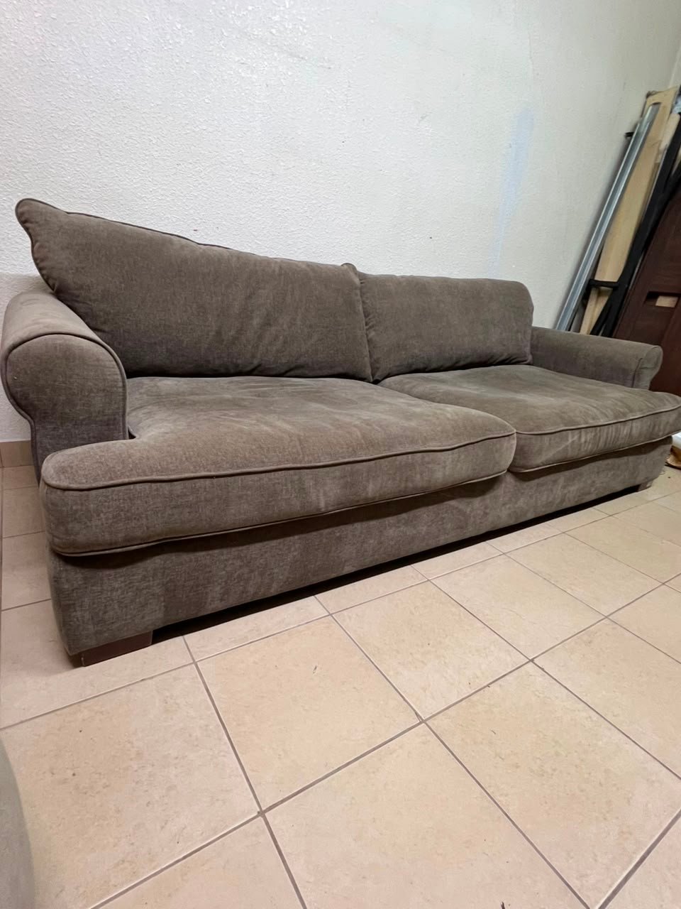 Brown Colored Velvet Couch Lightly Used, Excellent Condition - Image 11
