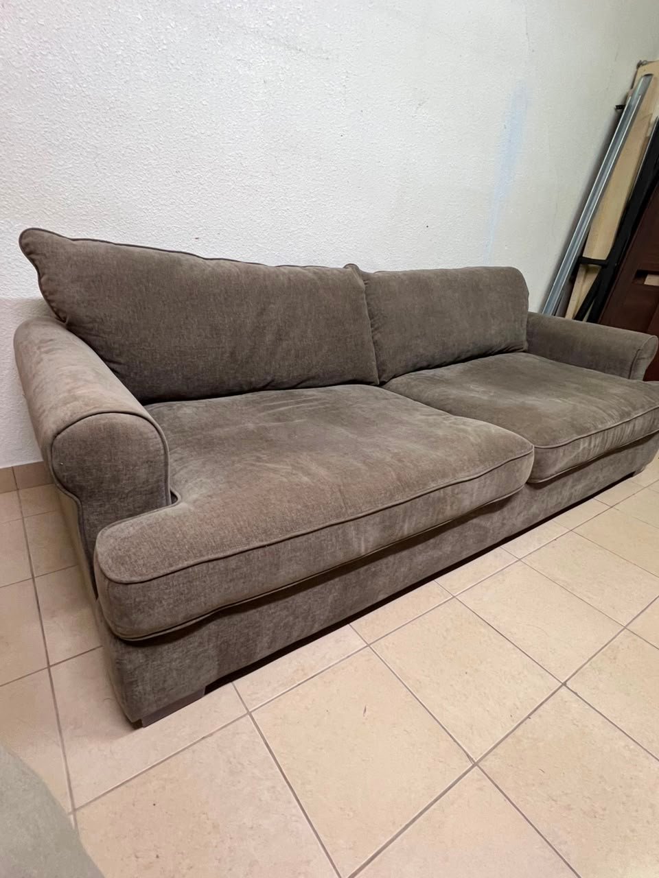 Brown Colored Velvet Couch Lightly Used, Excellent Condition - Image 12