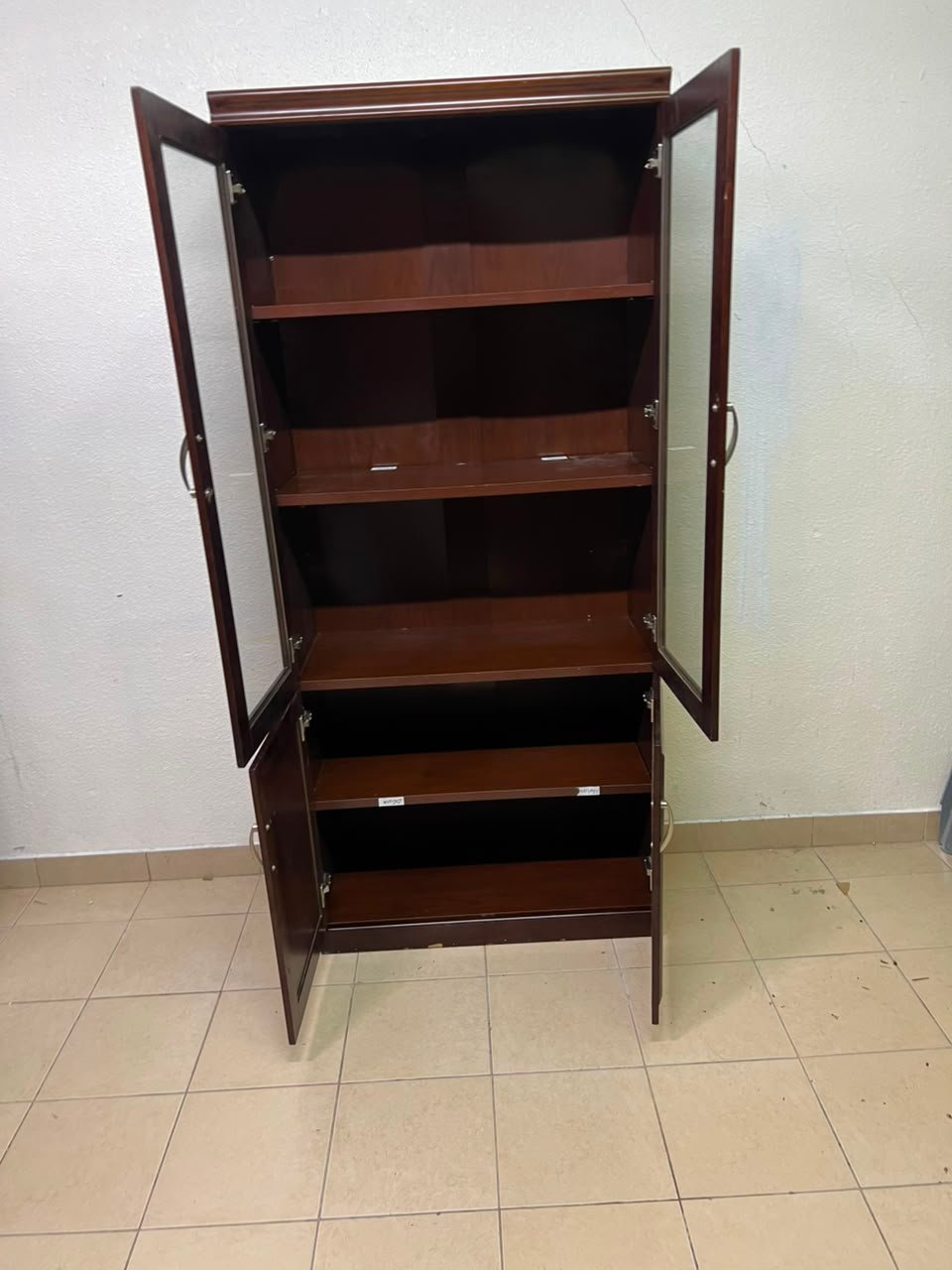 Supplier Classic Office Wood File Cabinet with 2 Glass Door - Image 2