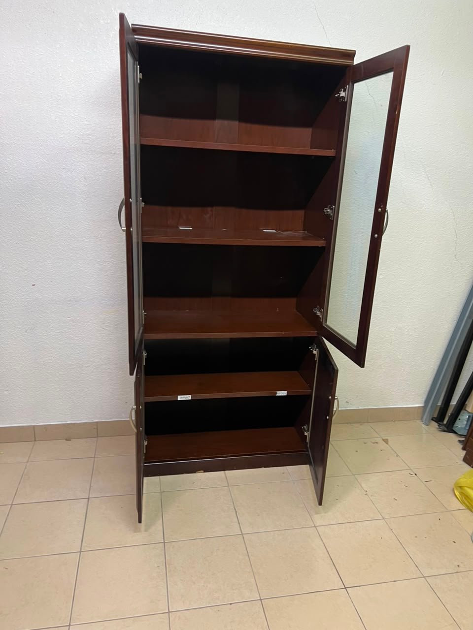 Supplier Classic Office Wood File Cabinet with 2 Glass Door - Image 5
