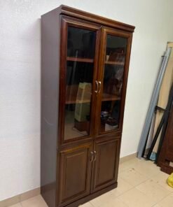 Supplier Classic Office Wood File Cabinet with 2 Glass Door