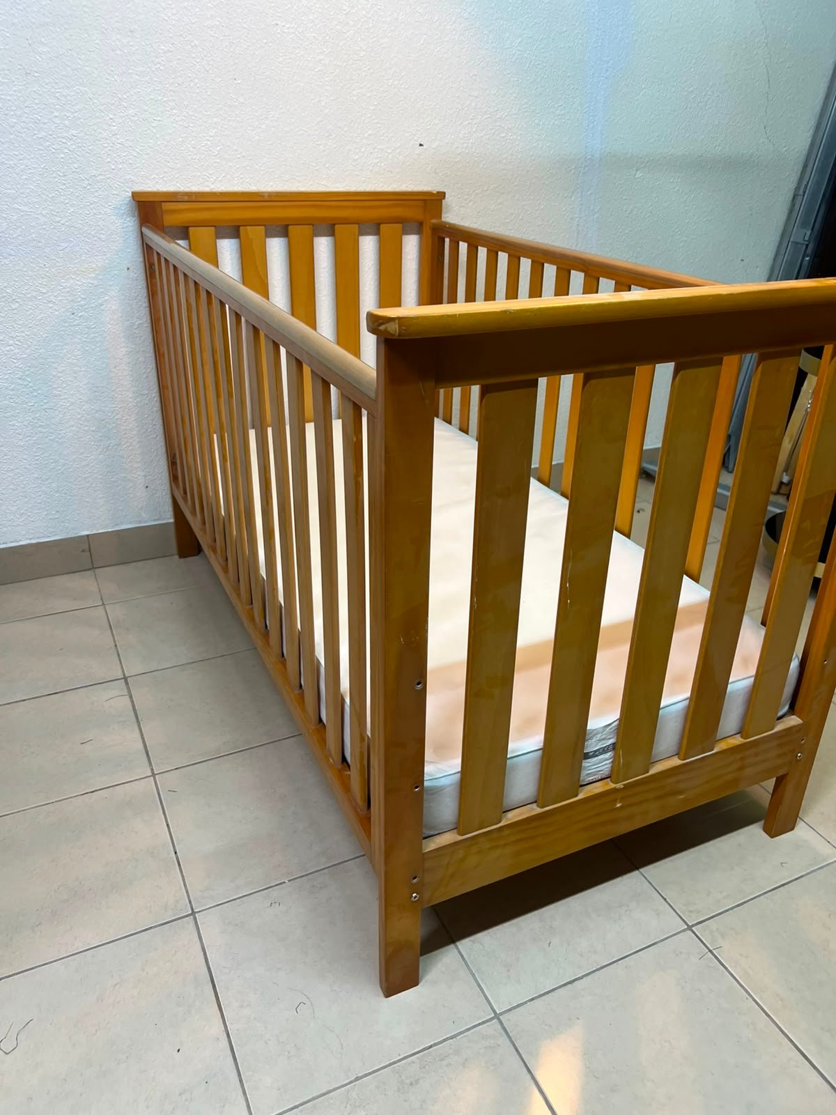 East Coast Drop Side Bamboo Cot Bed - Image 2