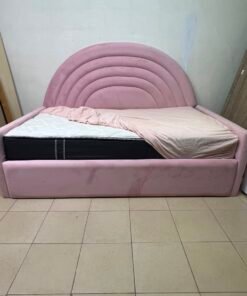 Ivory Crescent Upholstered Single Headboard - 90x200 cm - Image 4