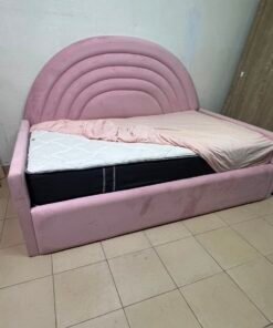 Ivory Crescent Upholstered Single Headboard - 90x200 cm - Image 6