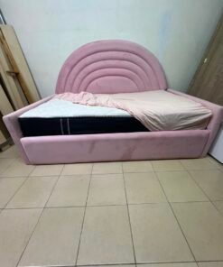 Ivory Crescent Upholstered Single Headboard - 90x200 cm - Image 7