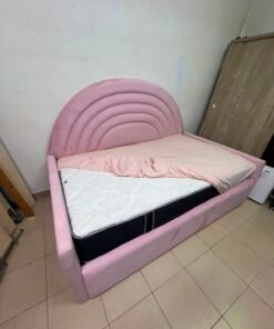 Ivory Crescent Upholstered Single Headboard - 90x200 cm - Image 10