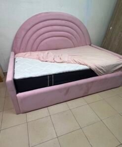 Ivory Crescent Upholstered Single Headboard - 90x200 cm