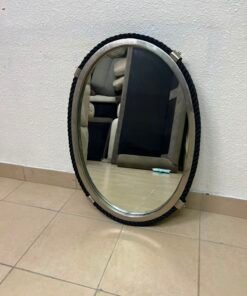 Black Rope Oval Wall Mirror - Image 4