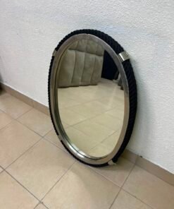 Black Rope Oval Wall Mirror - Image 5