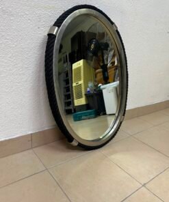 Black Rope Oval Wall Mirror - Image 6