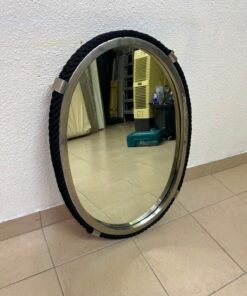 Black Rope Oval Wall Mirror - Image 9