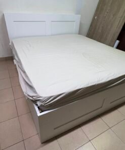 BRIMNES Bed frame with storage, white, - Image 3