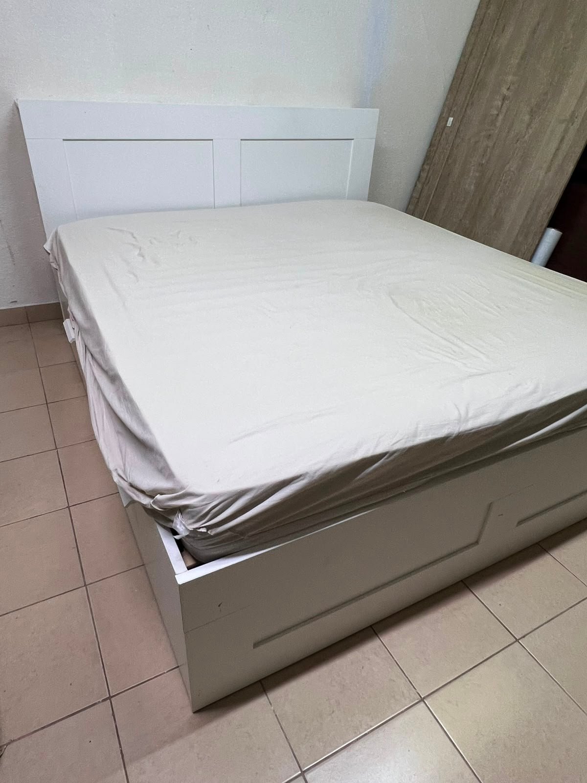 BRIMNES Bed frame with storage, white, - Image 3