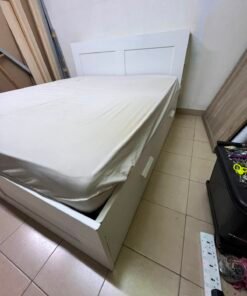 BRIMNES Bed frame with storage, white, - Image 6