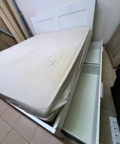 BRIMNES Bed frame with storage, white, - Image 7