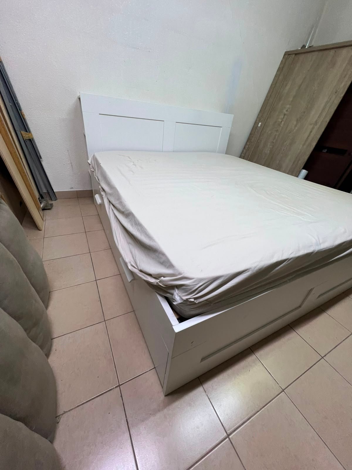 BRIMNES Bed frame with storage, white, - Image 9