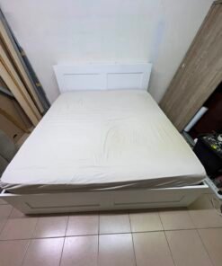 BRIMNES Bed frame with storage, white, - Image 10