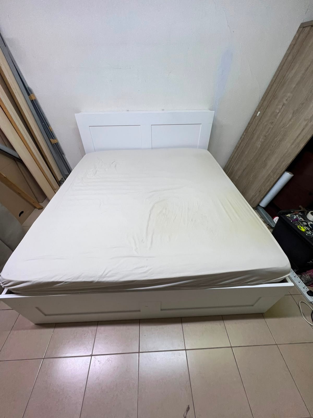 BRIMNES Bed frame with storage, white, - Image 10