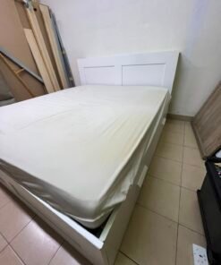 BRIMNES Bed frame with storage, white, - Image 11