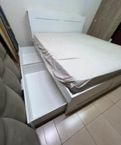 BRIMNES Bed frame with storage, white, - Image 13