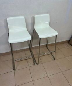 GLENN Bar stool, counter height white/chrome-plated, - Image 2