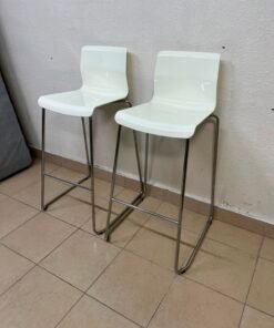 GLENN Bar stool, counter height white/chrome-plated, - Image 3