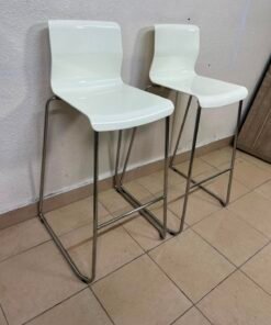 GLENN Bar stool, counter height white/chrome-plated, - Image 4