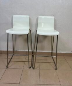GLENN Bar stool, counter height white/chrome-plated, - Image 6