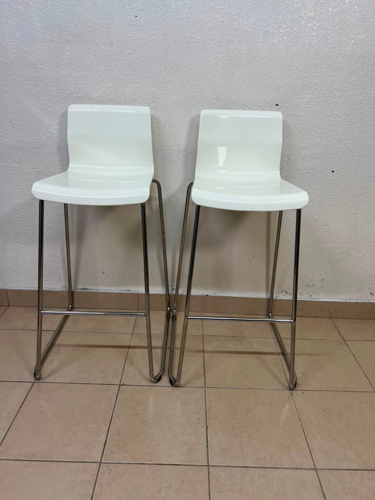 GLENN Bar stool, counter height white/chrome-plated, - Image 6