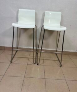 GLENN Bar stool, counter height white/chrome-plated, - Image 7