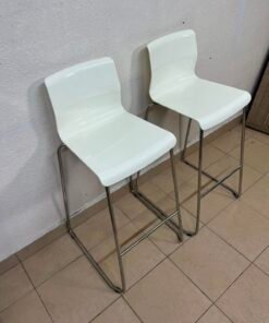GLENN Bar stool, counter height white/chrome-plated, - Image 8