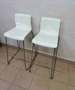 GLENN Bar stool, counter height white/chrome-plated, - Image 9