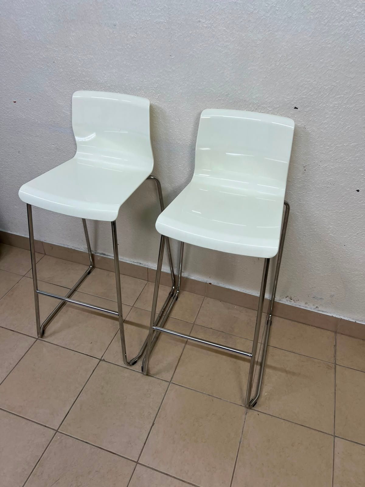 GLENN Bar stool, counter height white/chrome-plated, - Image 9