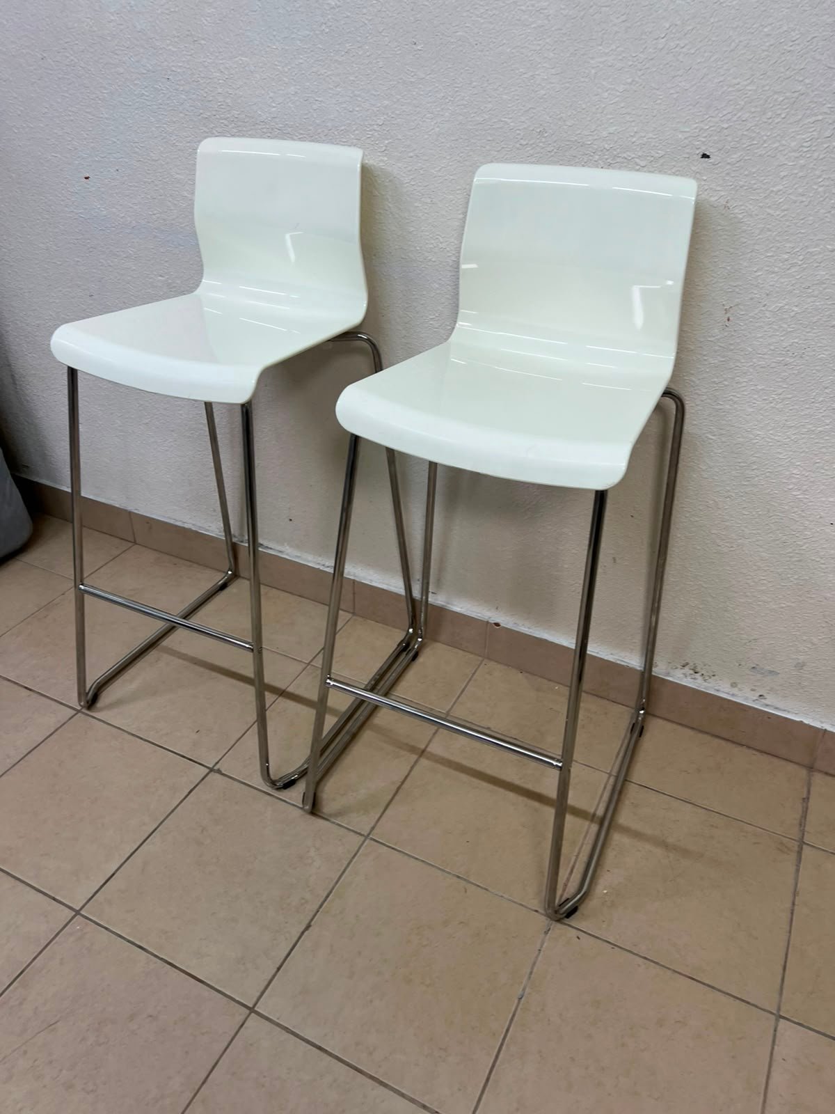 GLENN Bar stool, counter height white/chrome-plated, - Image 10