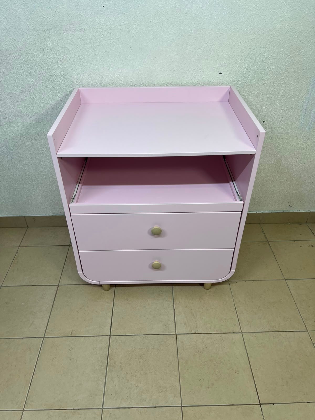 Ikea MYLLRA Changing Table with Drawers, Pale Pink